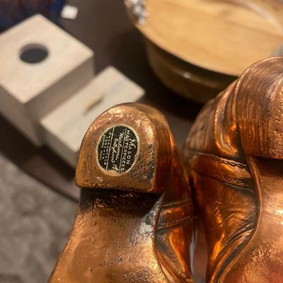 Vintage Brass Baby Cowboy Boots