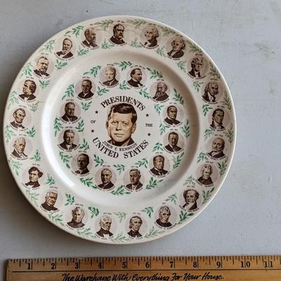 Vintage US Presidents Collector Plate - George Washington to John F. Kennedy