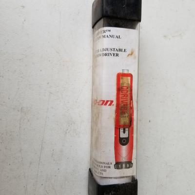 Snap On Adjustable Torque Screwdriver