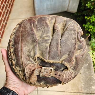 Vintage Genuine Horsehide Baseball Glove Catcher Mitt