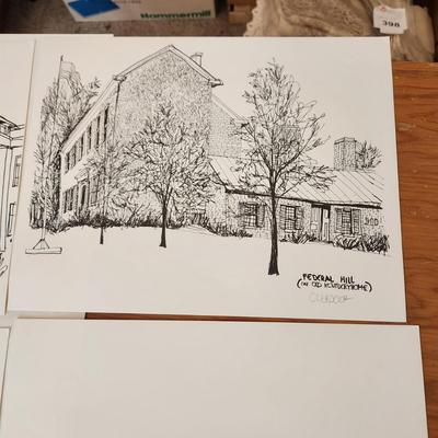 4 Louisville Prints by Bill Olendorf Signed  11