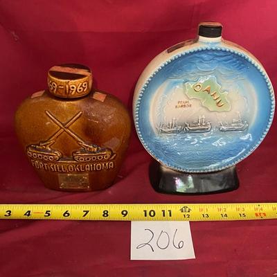 Pearl Harbor and Fort Sill Decanters