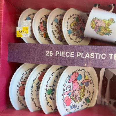 1990s Plastic BARBIE tea set