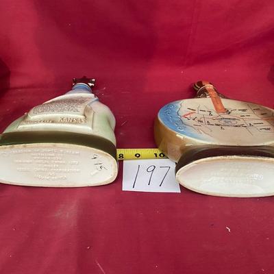Boot Hill and Pony Express Decanters