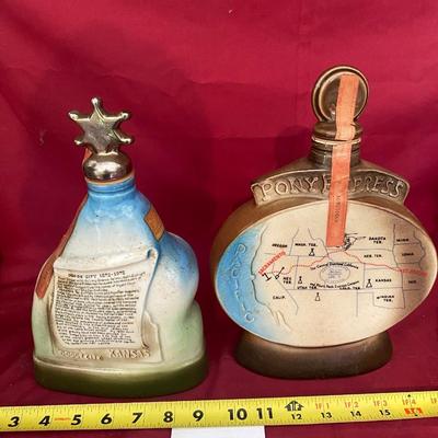 Boot Hill and Pony Express Decanters