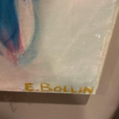 LOT 645 ORIGINAL OIL ON CANVAS BY E. BOLLIN