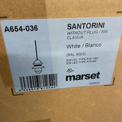 LOT 685: MARSET BRAND SANTORINI OUTDOOR LIGHT WHITE