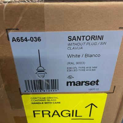 LOT 688:  MARSET BRAND SANTORINI OUTDOOR LIGHT (WHITE)
