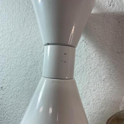LOT 690: TROY LIGHTING FIXTURE MADE IN CALIFORNIA (WHITE)