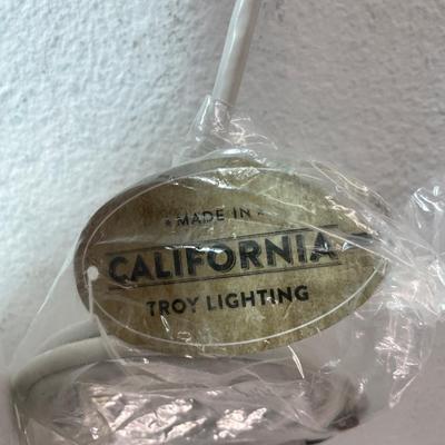 LOT 690: TROY LIGHTING FIXTURE MADE IN CALIFORNIA (WHITE)