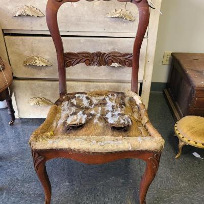 Rosewood Chair - needs new foam and upholstery.