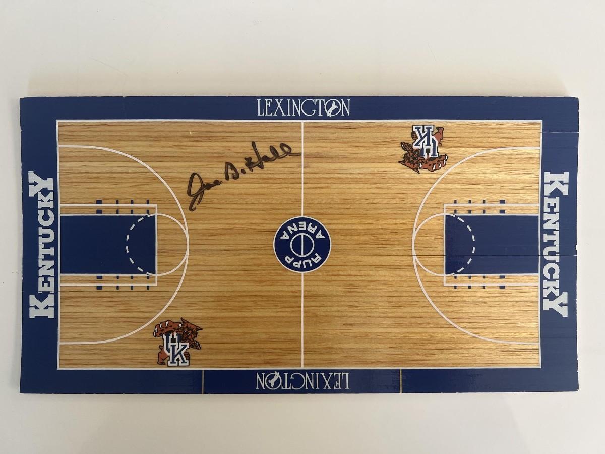 Kentucky basketball Joe B. Hall signed coaching board | EstateSales.org