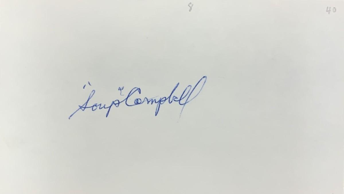 MLB player Clarence "Soup" Campbell original signature cut PSA