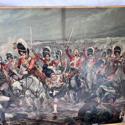 Vintage large  Photogravure after Richard  Woodville "On to Victory:"