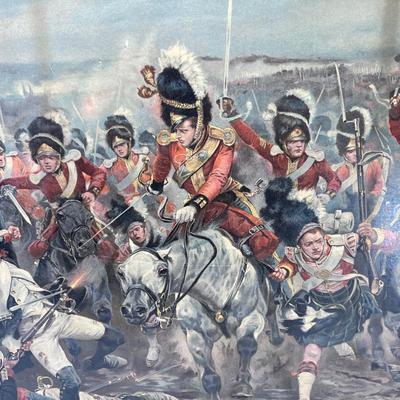 Vintage large  Photogravure after Richard  Woodville "On to Victory:"