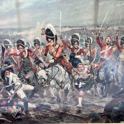 Vintage large  Photogravure after Richard  Woodville "On to Victory:"