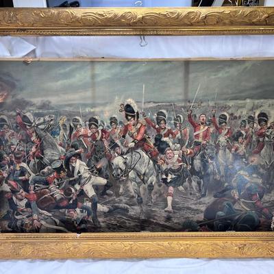 Vintage large  Photogravure after Richard  Woodville "On to Victory:"