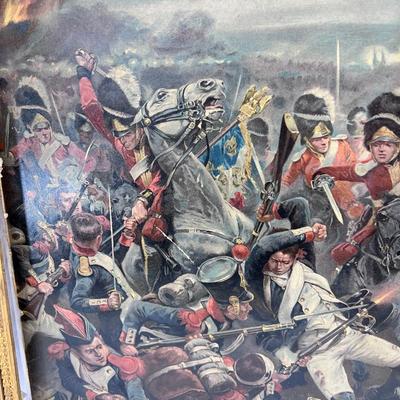 Vintage large  Photogravure after Richard  Woodville "On to Victory:"