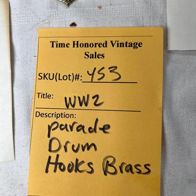 Cast brass German Imperial eagle parade findings Drum hangers