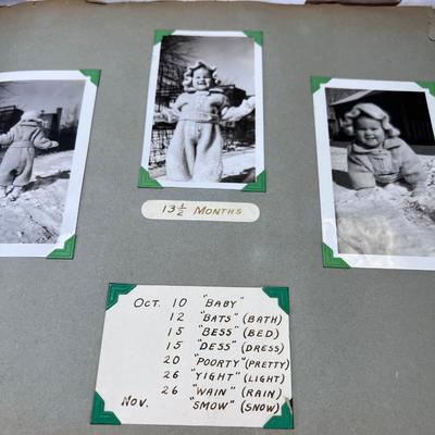 1930s-1940s Black and white Photo Album 40 pages.