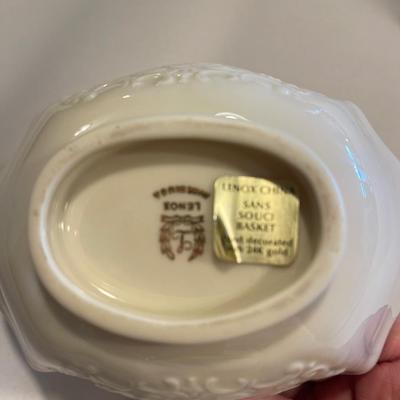 Lenox basket with gold trip hostess collection