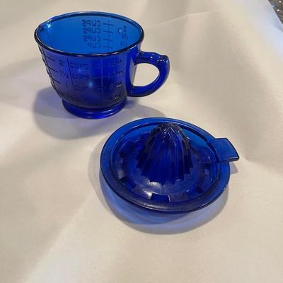 Cobalt Blue Glass Juicer