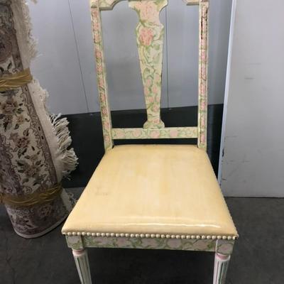 Vintage Hand-painted low chair