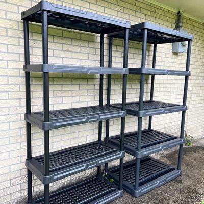 Two  Heavy Duty Black Shelves
