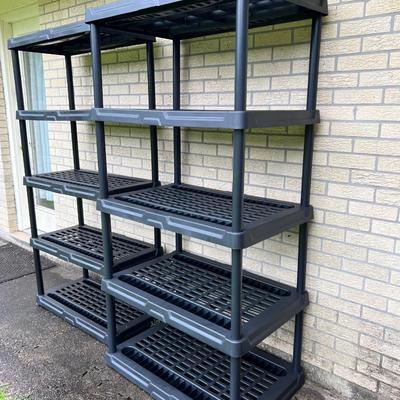 Two  Heavy Duty Black Shelves