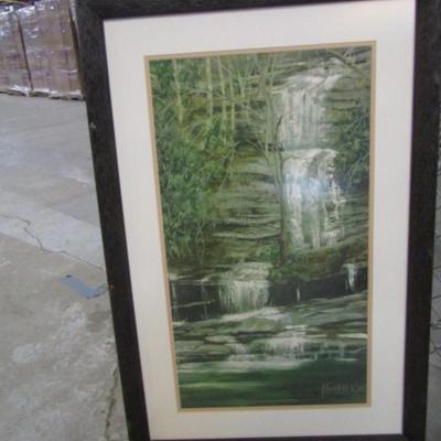 Hornbuckle 'Waterfalls' Framed Art- Single Piece (#7)