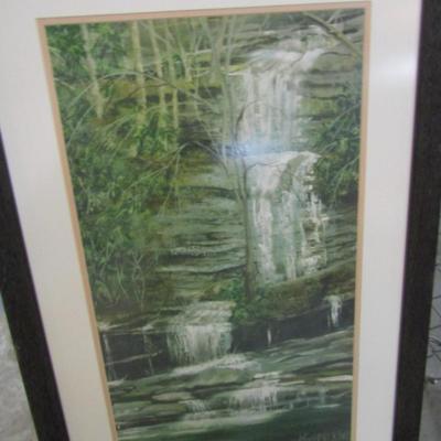 Hornbuckle 'Waterfalls' Framed Art- Single Piece (#7)