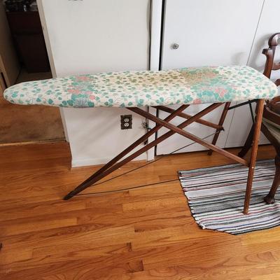Antique Vintage Wood Wooden Ironing Board