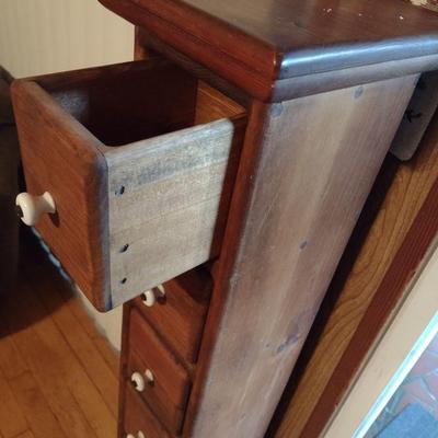 Solid Wood Slender Profile Pigeonhole Cabinet