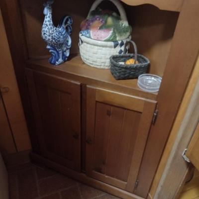 Custom Hand-Crafted Solid Wood Farmhouse Corner Cabinet (No Contents)