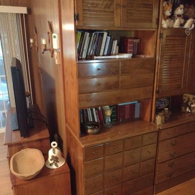 Ethan Allen Solid Wood Reproduction Apothecary Design Cabinet (No Contents)