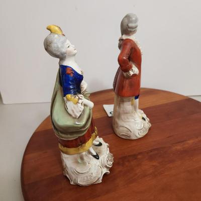 Vintage Goebel Porcelain Figurines Man  Woman Couple Victorian Era Clothes