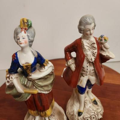 Vintage Goebel Porcelain Figurines Man  Woman Couple Victorian Era Clothes