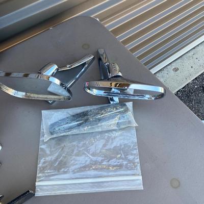 SOME GUY STUFF, VINTAGE SIDE MIRRORS, PIECE OF A HOOD ORNAMENT AND MORE!
