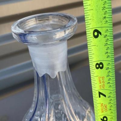 LEAD CRYSTAL CANDLE ðŸ•¯ï¸ HOLDER AND COBALT BLUE CANISTERS, GLASS Decanter with no stopper