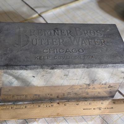Antique Bremner Bros. Butter Wafer Tin
