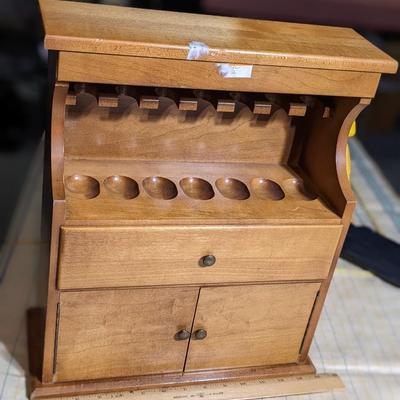 Vintage Sweet Maple Smoking Pipe Cabinet