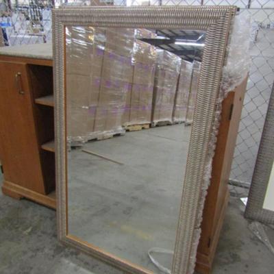 Beveled Mirror in Woven Design Frame- Choice A (#18)