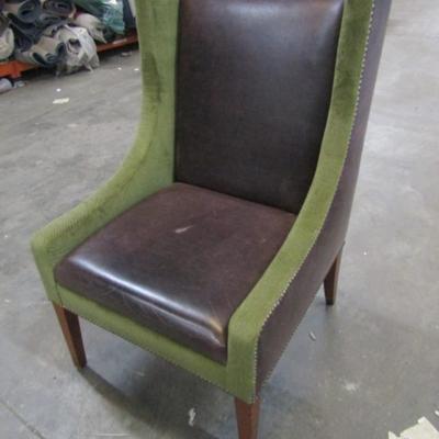 Pair of Accent Chairs with Furniture Tack Design