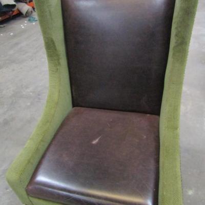 Pair of Accent Chairs with Furniture Tack Design