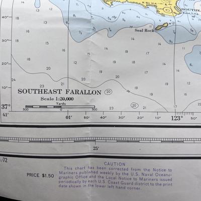 United states California Nautical navigation Map, US Navy 1st class Petty Officer  Patch and Singapore airmail