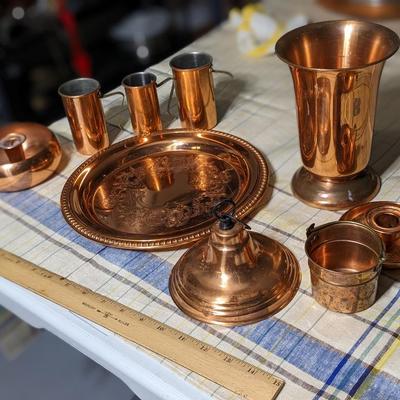 Another Lot of Copper Goods, vase