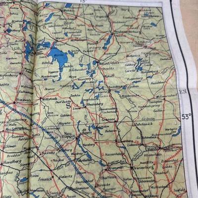 Silk WW2 Europe army map carried by vetern during his time in ground troops.