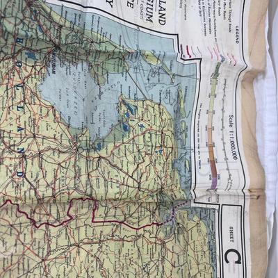 Silk WW2 Europe army map carried by vetern during his time in ground troops.