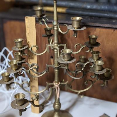 Vintage Brass Candelabra Swivel Arms