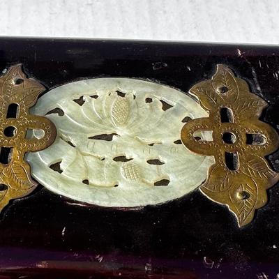 Vintage Asian Jewelry box with Jadite